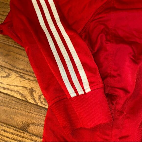 2006 Adidas Classic Red 3 Stripe Run DMC Zip Front Track Jacket Mens XL EUC - Picture 3 of 13
